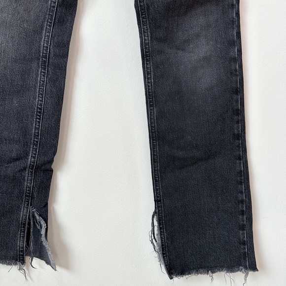 Zara Black Fade Straight Leg High Waist Jeans - Picture 6 of 6